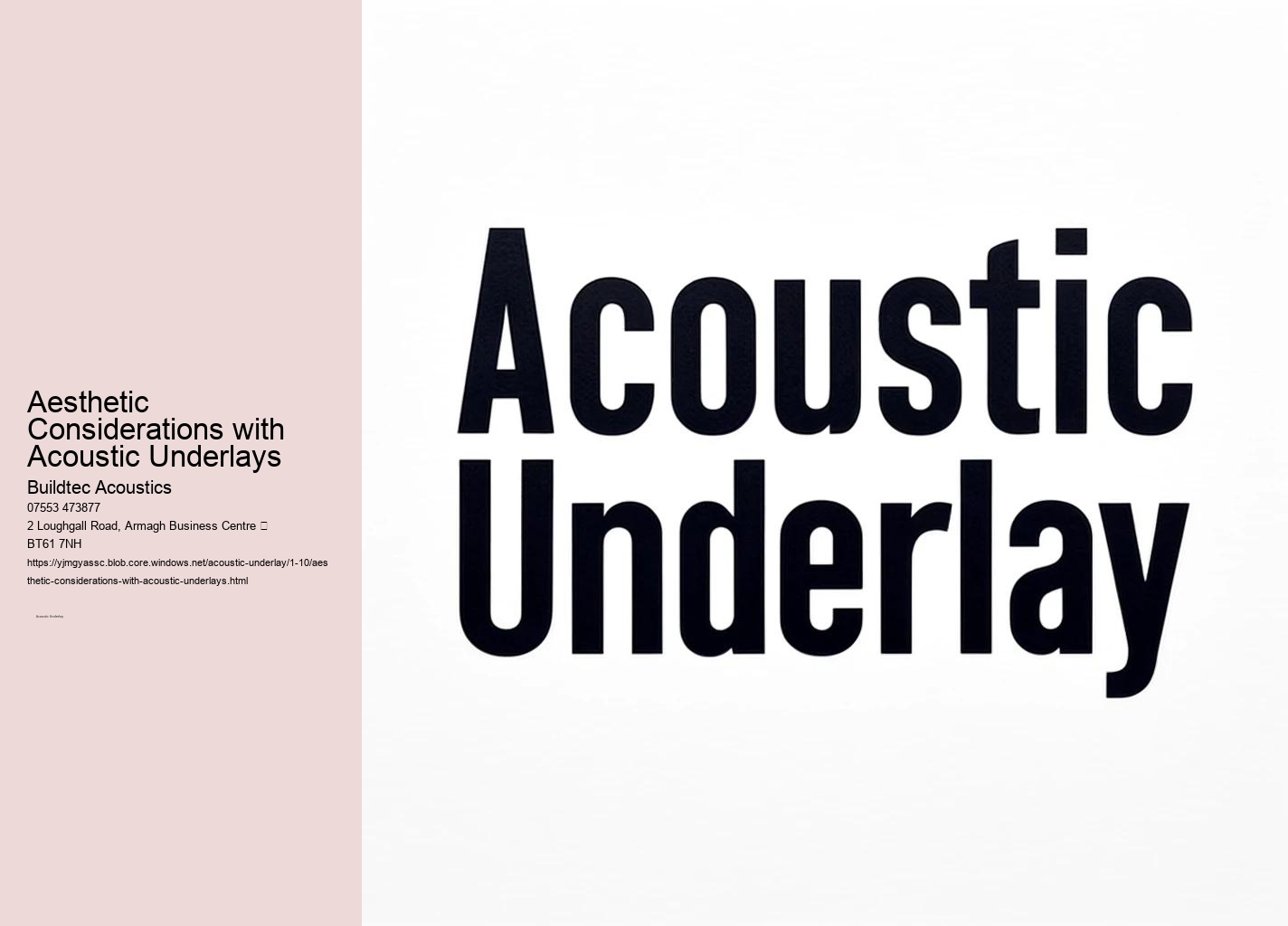 Common Myths About Acoustic Underlays