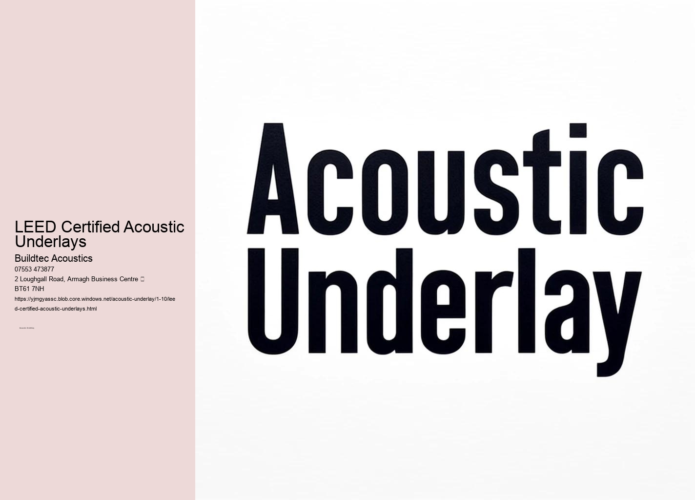 The Science Behind Acoustic Underlays