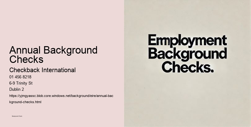 Annual Background Checks