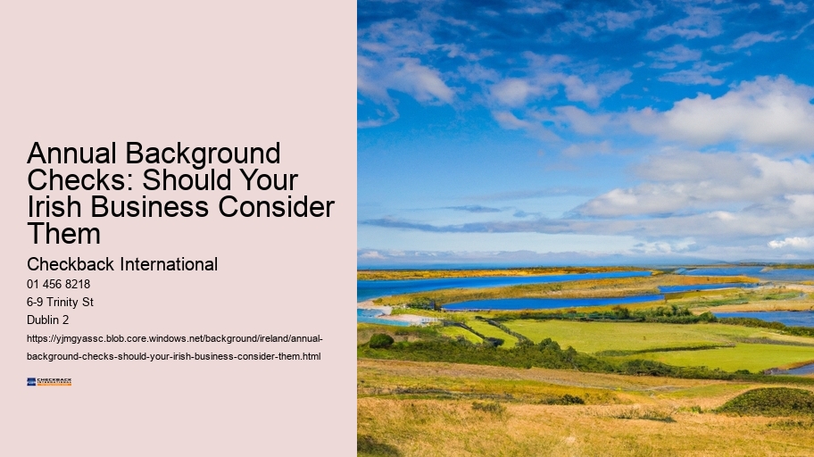 Annual Background Checks: Should Your Irish Business Consider Them