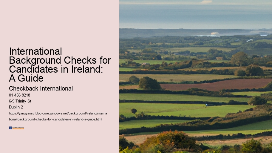 International Background Checks for Candidates in Ireland: A Guide