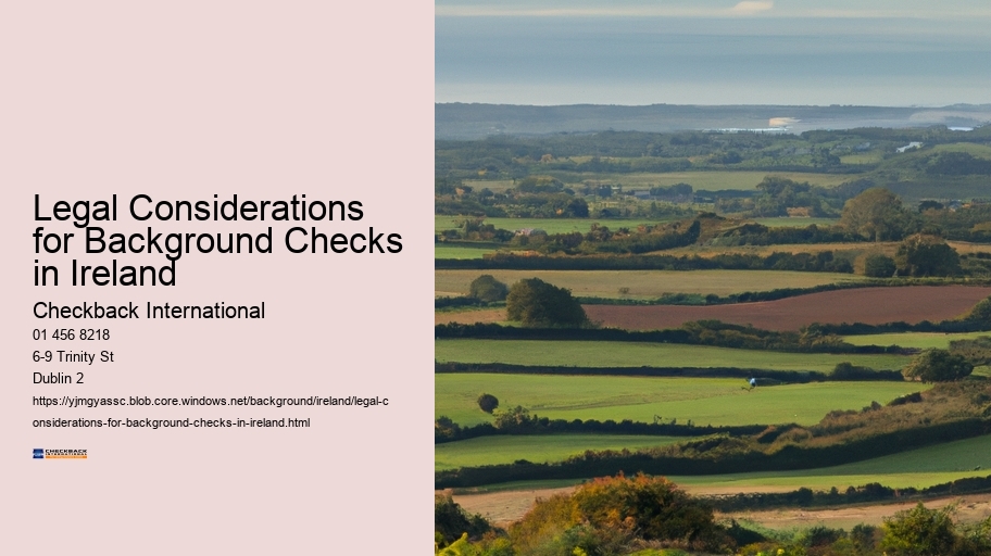 Legal Considerations for Background Checks in Ireland