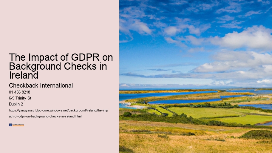 The Impact of GDPR on Background Checks in Ireland