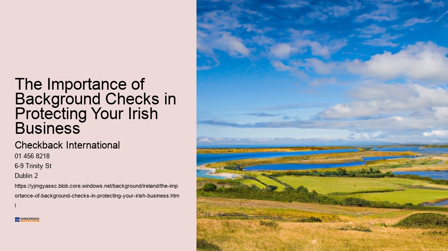 The Importance of Background Checks in Protecting Your Irish Business