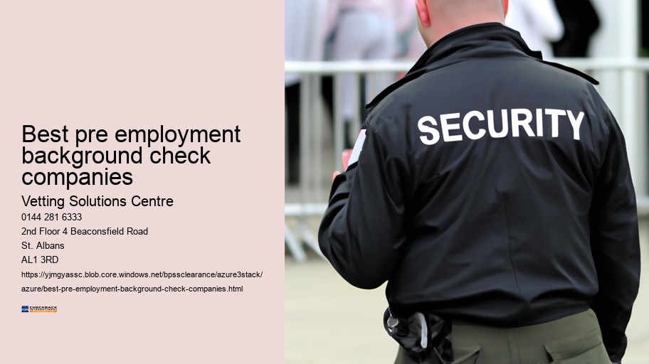 best pre employment background check companies