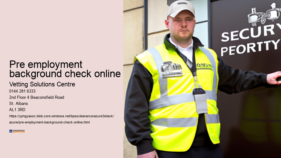 pre employment background check online