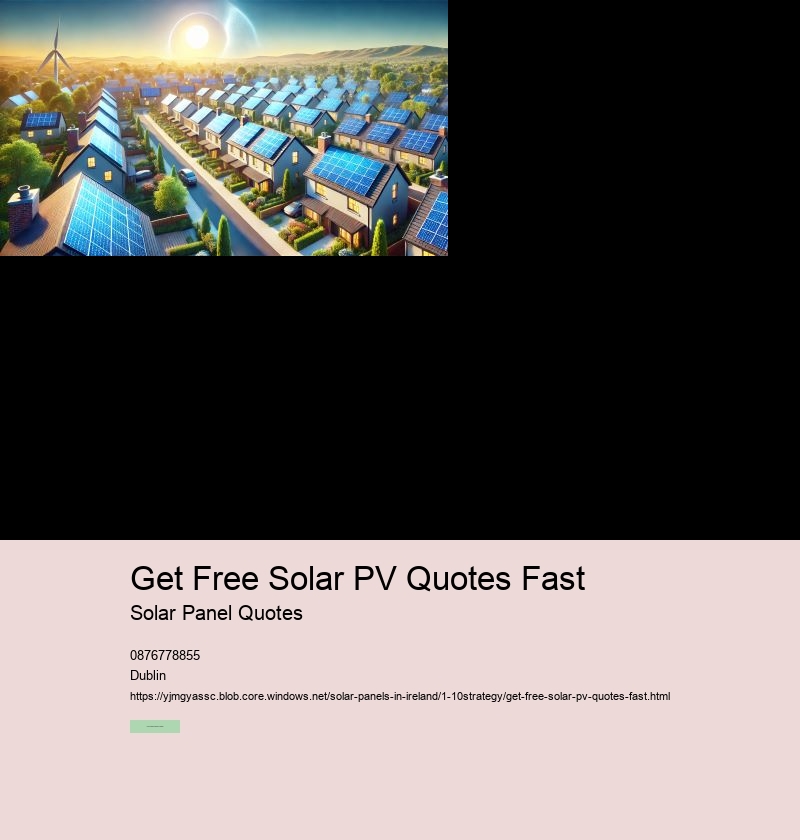 Get Free Solar PV Quotes Fast