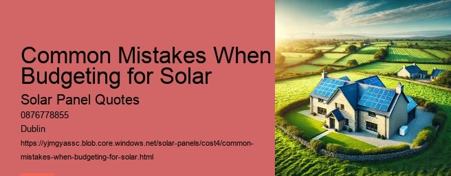 Common Mistakes When Budgeting for Solar