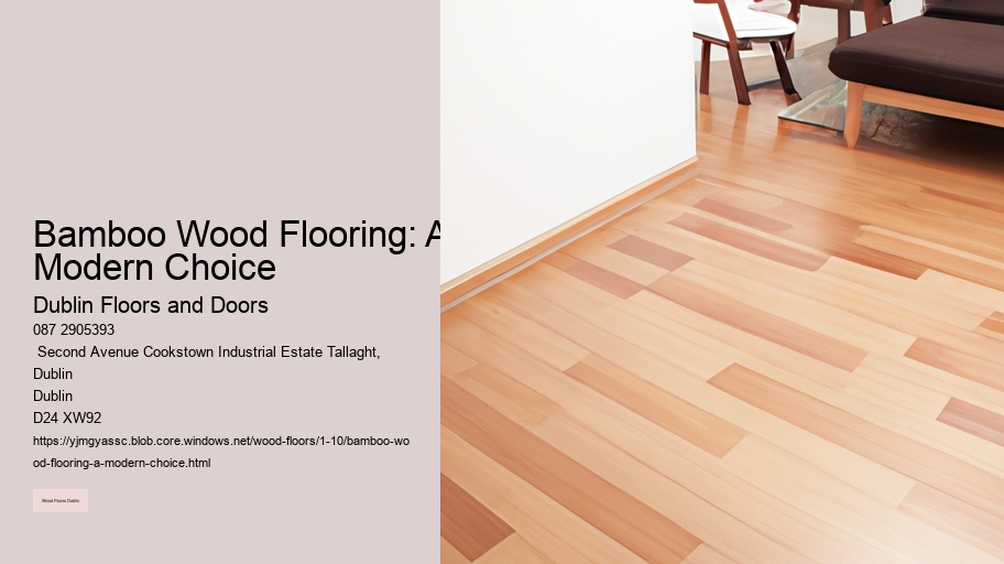 Bamboo Wood Flooring: A Modern Choice